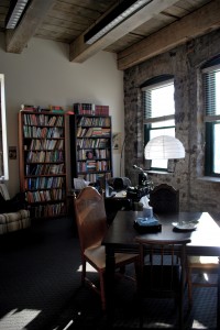 View of the study from the entryway